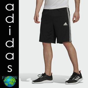 adidas Men's Designed 2 Move 3-Stripes Primeblue Shorts Black/White NWT